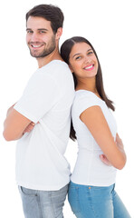Fototapeta premium Happy couple smiling at camera