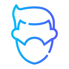 Fototapeta premium beard gradient icon