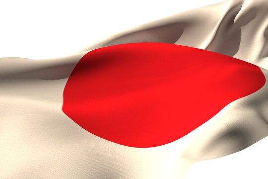 Fototapeta Red circle on japan flag