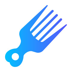 hair comb gradient icon