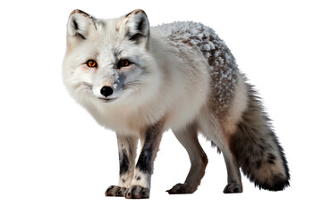 Standing Polar Fox, Full Body Side View, Impressive Portrait. Generative AI
