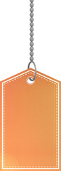 Digital image of brown color price tag