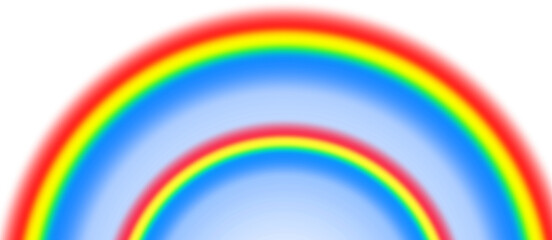 Graphic image of double rainbow