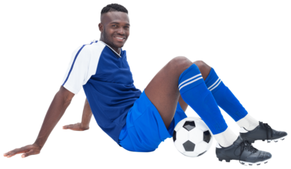 Football player resting