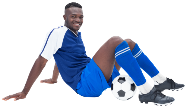 Football player resting