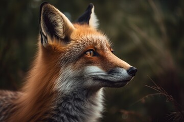 Fototapeta premium red fox portrait photography. Generative ai
