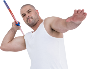 Athlete preparing to throw javelin