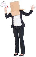 Anonymous businesswoman sending a text