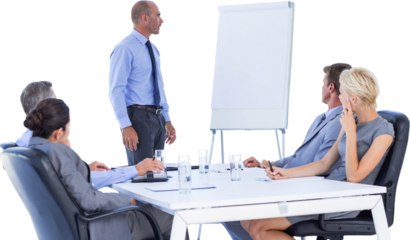 Business people listening during meeting 