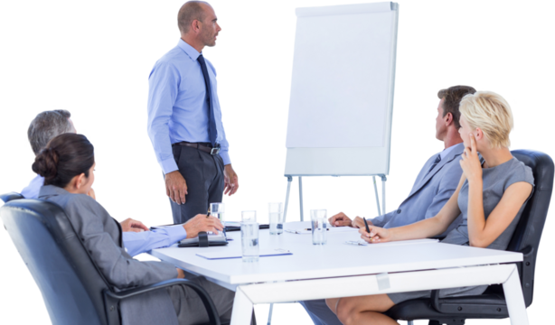 Business people listening during meeting