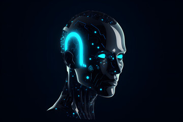A logo that express the dangers of ai, Generative AI