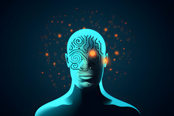 A logo that express the dangers of ai, Generative AI