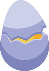 Egg shell icon isometric vector. Easter chick. Baby bird