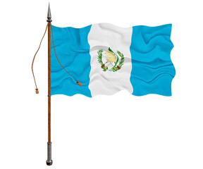 National flag  of Guatemala. Background  with flag  of Guatemala