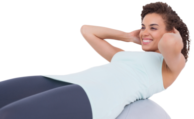 Fit woman doing sit ups