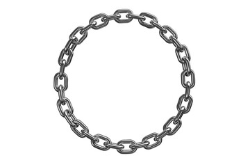 3d image of circular metallic chain 