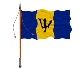 National flag of Barbados.. Background  with flag of Barbados.