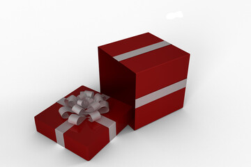 Red and white gift box