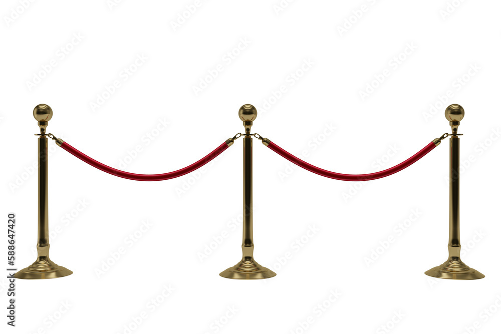 Poster Composite image of queue barriers arranged