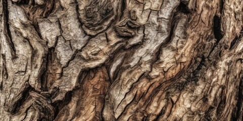 Brown bark texture as natural background. Gen AI