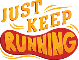 Just keep running text icon