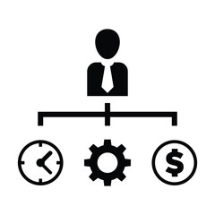 Business management vector icon