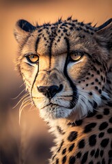 Striking beauty of a cheetah's spotted fur, generative ai