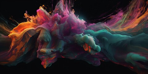 Naklejka premium Background Abstract Realistic Paint, Bright Color.