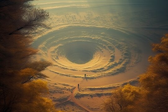 Atlantis, The Richat Structure, Eye Of The Sahara. Generative AI.