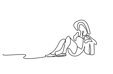 young woman happy holiday hat vacation suitcase sitting waiting