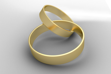 Close-up of wedding rings