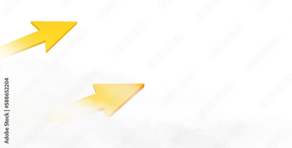 Poster digital image of clouds and arrows