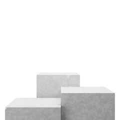 Square Concrete Podium stand product showcases. cosmetic products