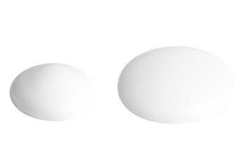 Drops of cream isolated on a transparent background.