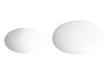 Drops of cream isolated on a transparent background.