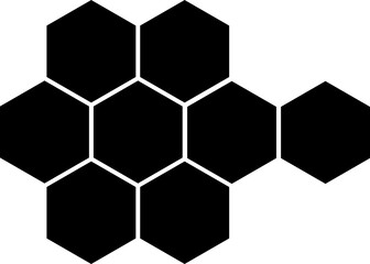 Vector image of hexagon shape chemical structure