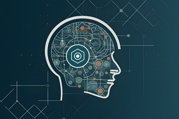 A logo that express the dangers of ai, Generative AI