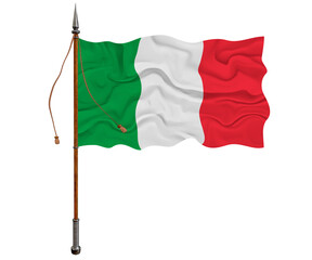 National Flag of Italy. Background  with flag  of Italy.