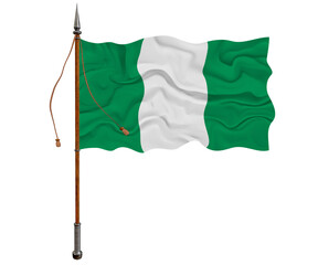 National flag of Nigeria. Background  with flag  of Nigeria.