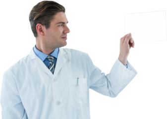 Doctor pretending to be examine x-ray