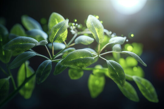 Close-up of Translucent Leaves and Plants as a Symbol of Photosynthesis