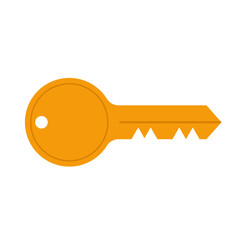 key flat vector illustration logo icon clipart