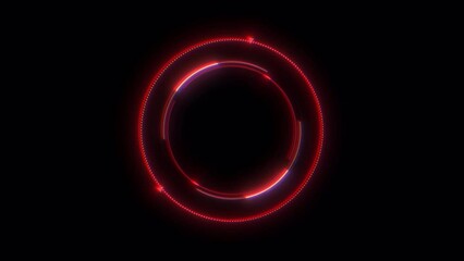 Red Sci-Fi Targeting HUD - VFX Asset ProRes 4444 Pre-Multiplied Alpha Channel 4K - Powered by Adobe