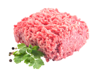 Beef minced meat isolated on white