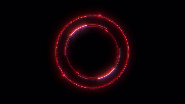 Red Sci-Fi Targeting HUD - VFX Asset ProRes 4444 Pre-Multiplied Alpha Channel 4K