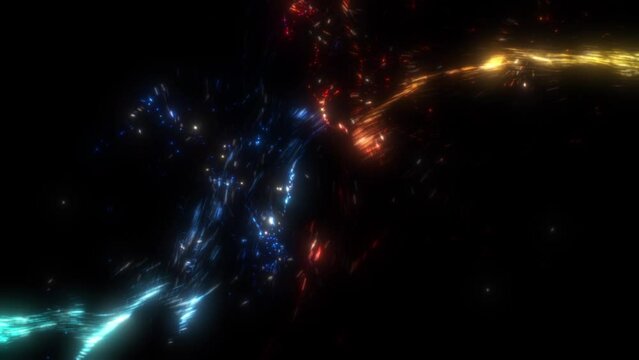 Magical Fluid Clashing Interaction with Vibrant Colors - CGI Simulation 4K