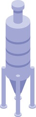 Cement tank icon isometric vector. Mixer machine. Work tool