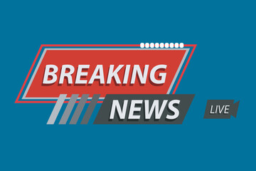 breaking news vector stylized geometric banner template design