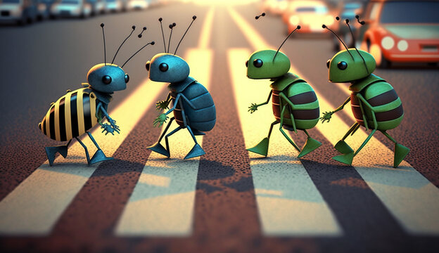 ants on the road