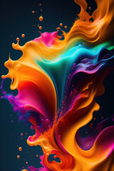 Expression in action. Abstract shape